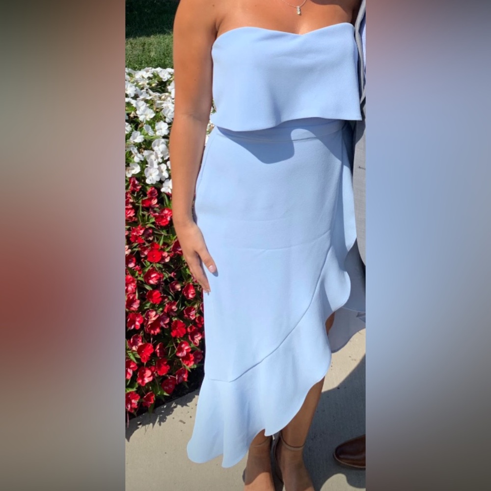 Xscape - Strapless Ruffle Flounce Dress